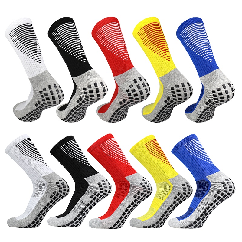 Comprar Calcetines de fútbol para hombre, calcetines deportivos  antideslizantes con parte inferior de silicona, calcetines de agarre para  baloncesto y fútbol