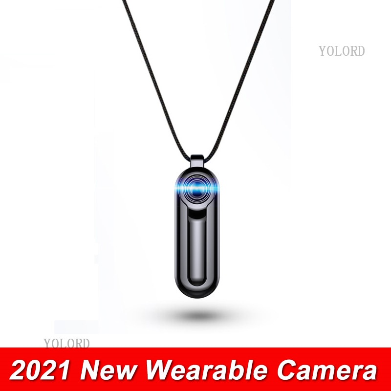 2021 Nuevo HD 1080P Collar Portátil Pandent Mini Cámara Espía Audio Voz  Video Grabadora Deporte DV DVR Clip Videocámara Cuerpo