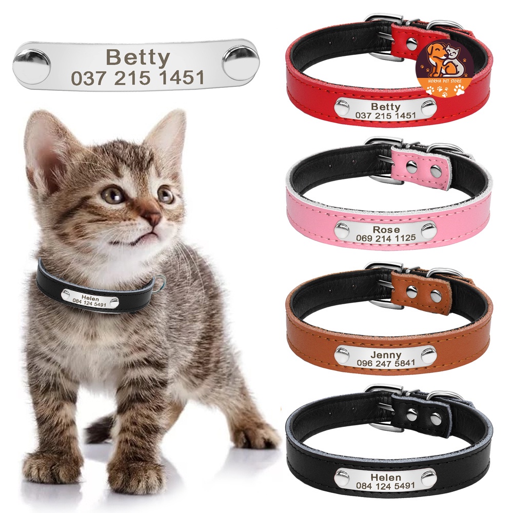 Collar Acolchado Para Mascota XXS Con Placa Pez | Personalizado Con Grabado | Suave Y Seguro