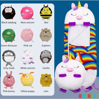 Saco de dormir convertible en almohada, para niños, Unicornio