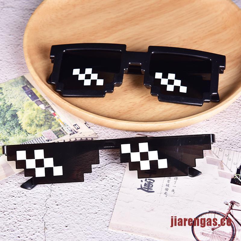 - gafas de sol pixeladas para hombre y mujer, diseño de Thug Life, mosaico Shopee