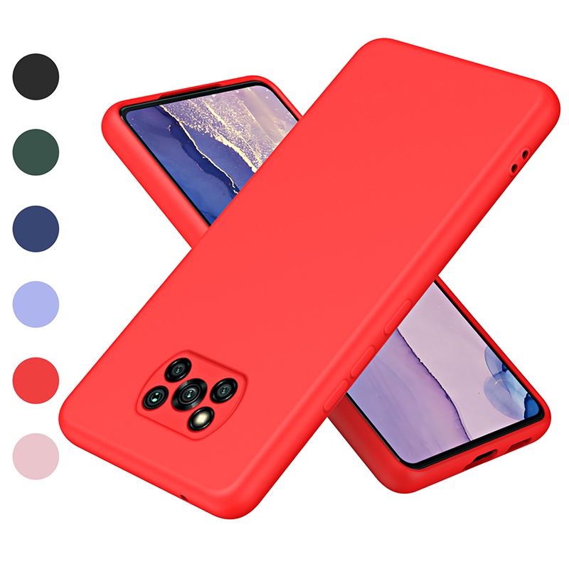 Case TPU a prueba de golpes y rasguños para Xiaomi Poco X3 NFC Color Rosa  intenso