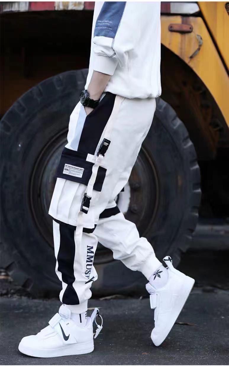 Pantalones Harem para hombre estilo coreano Hip Hop Streetwear Pantalones  de chándal