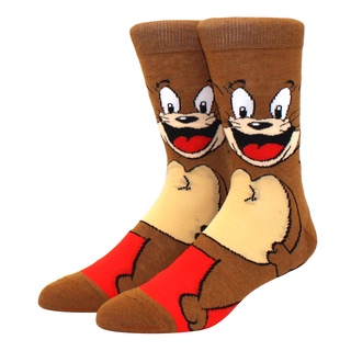 Calcetines de algodón suave de novedad de dibujos animados con patrón de  coloridos para hombre 2 jinwen calcetines estampados