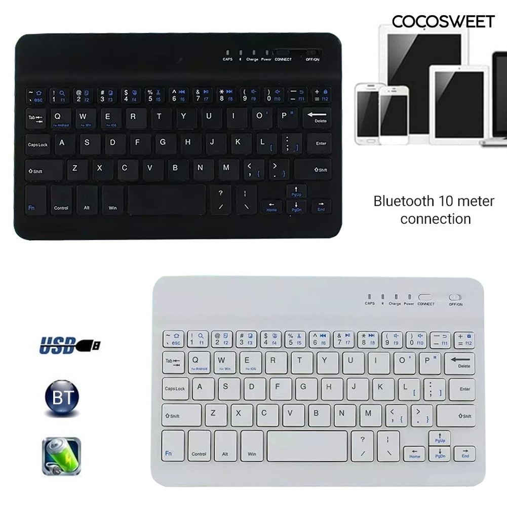 Teclado para Tablet Inalámbrico Bluetooth 3.0 para Tablet 7″ 8″ Blanco