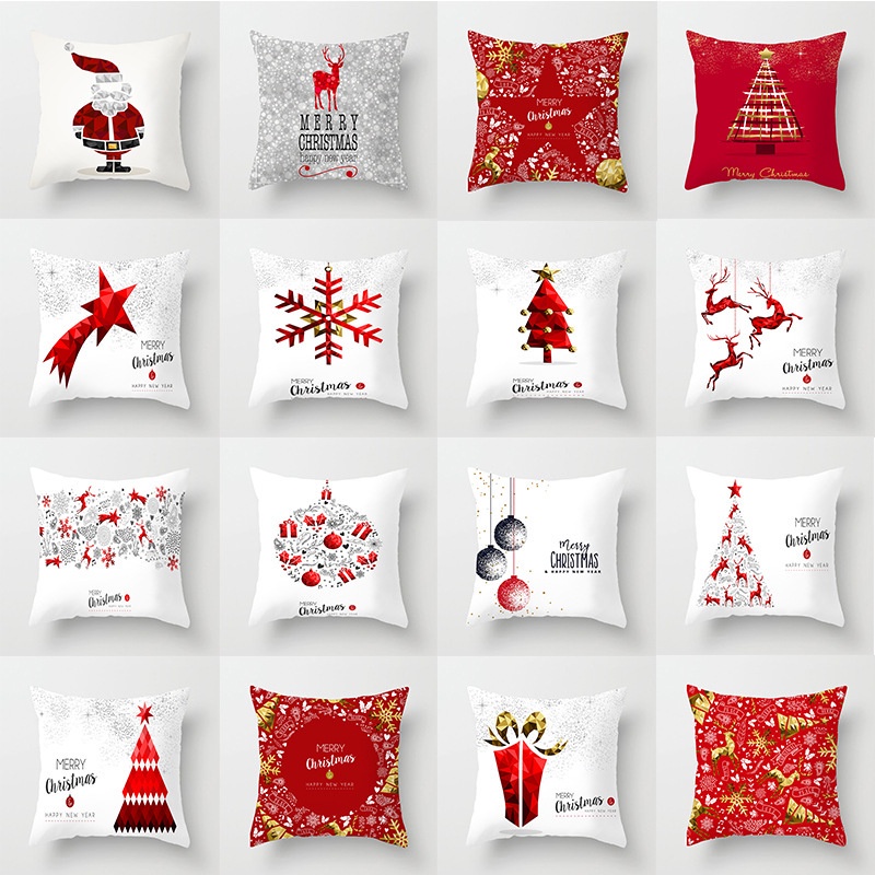 Funda De Almohada De Navidad Con Cremallera 45×45 Cm Cuadrado Funda De ...