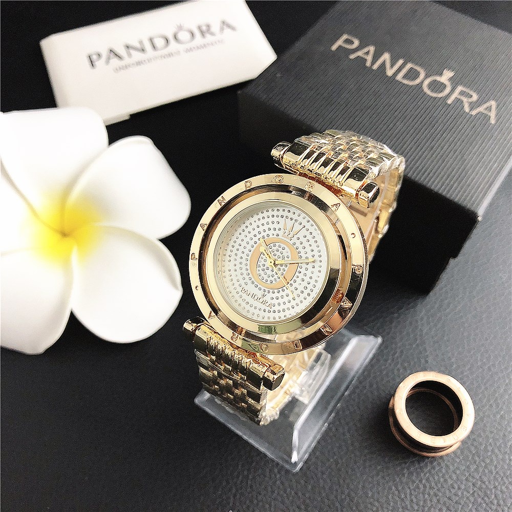 Pandora Reloj De Cuarzo Con Esfera De Diamantes De Moda Para Mujer Shopee Colombia