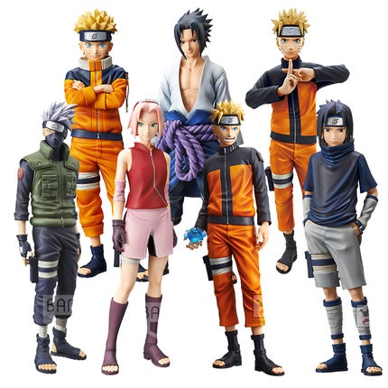 Figuras de Anime de Naruto para niños, Sasuke, Kakashi, modelo de juguetes,  decoración de pasteles, Fivean Figuras de anime