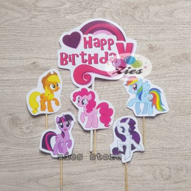 Feliz Cumpleaños cake topper/my little pony Decoración De La Torta ...