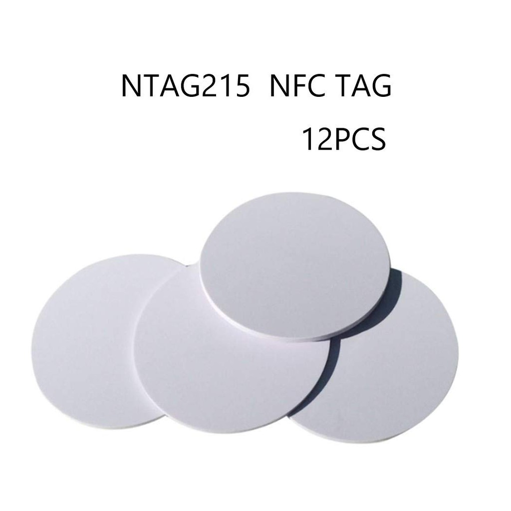 Paquete De 12 Etiquetas NFC Ntag215 , Tarjetas De Moneda De PVC En Blanco  Compatibles Con Amiibo Y TagMo , Memoria De 504 Bytes