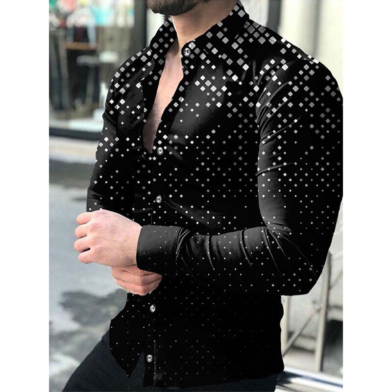 2022 De Lujo De Alta Calidad De La Moda De Los Hombres Camisas Abotonadas Camisa Casual Disenador Cuadros Impresion De Manga Larga Tops Ropa De Hombre Cardigan Shopee Colombia