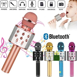 Micrófono de Karaoke inalámbrico con Bluetooth, altavoz portátil de mano,  reproductor de KTV para el hogar