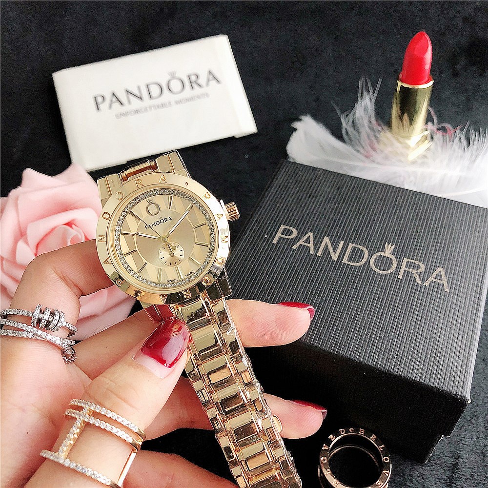 Pandora Jam Tangan Wanita Mujeres Reloj Casual De Acero Inoxidable Para Las De La Muchacha