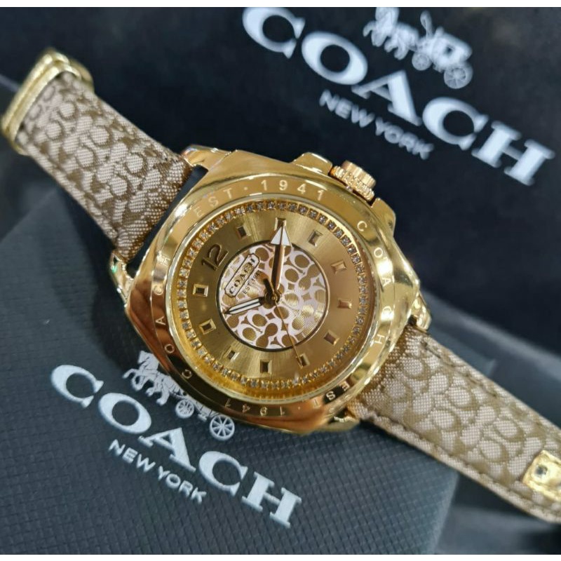 Coach Est marca relojes de mujer 1941 cuero 38mm Fullset Original Shopee Colombia