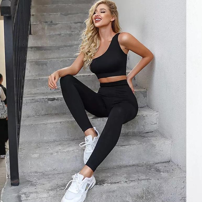 Traje de gimnasia de Yoga ropa deportiva ropa de gimnasio conjunto de ropa  deportiva sin costuras para mujer