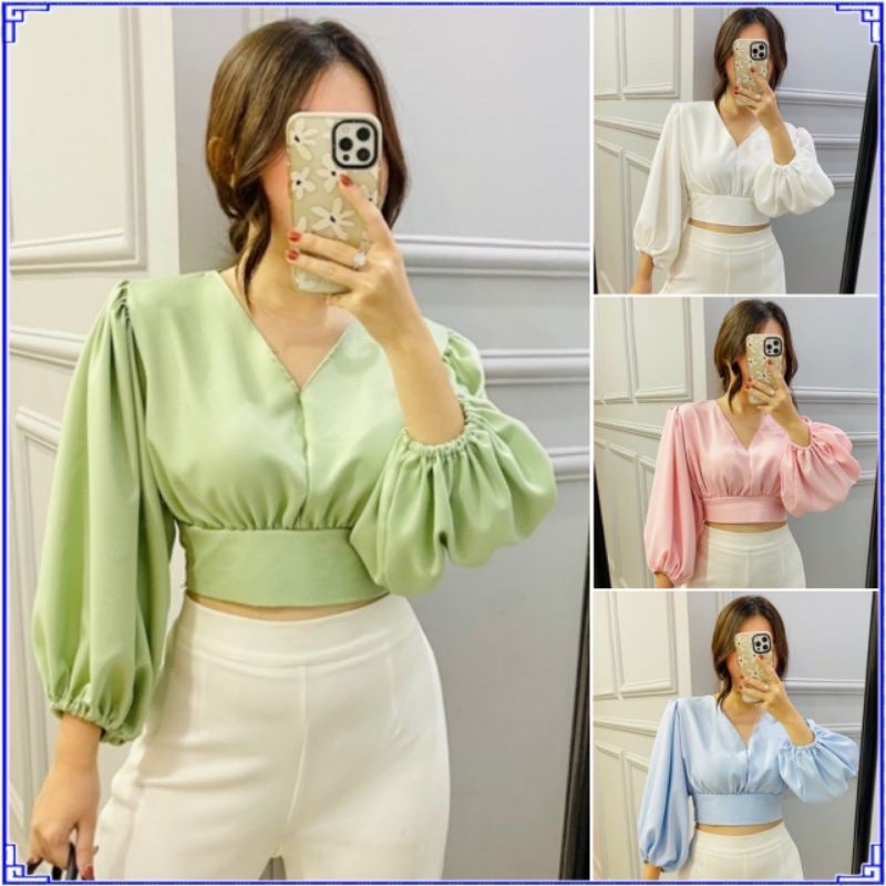 Zenke - ZRD blusa IRITH / moda POSH Top / Tops mujer lisos muchos colores /  blusa / estilo coreano / Outfit Kece Trendy / Top blusa
