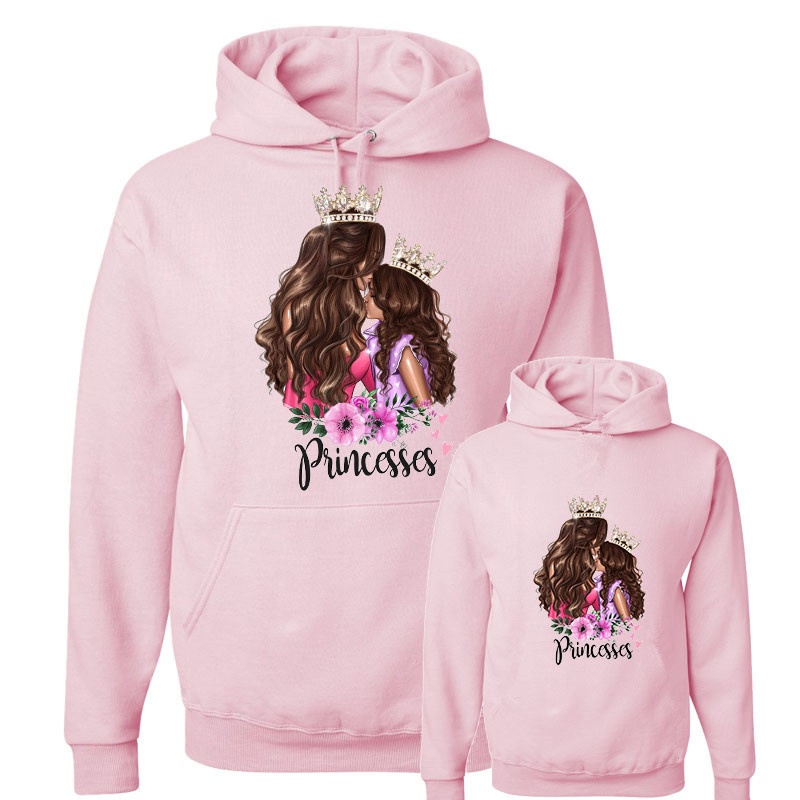 Princesa Mam E Hija Impresi n Rosa Sudaderas Con Capucha Para Las