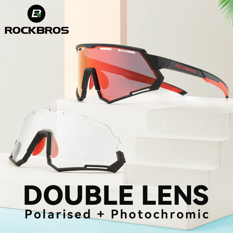 ROCKBROS Gafas de sol fotocromáticas para hombre, gafas de sol de ciclismo,  gafas deportivas para bicicleta