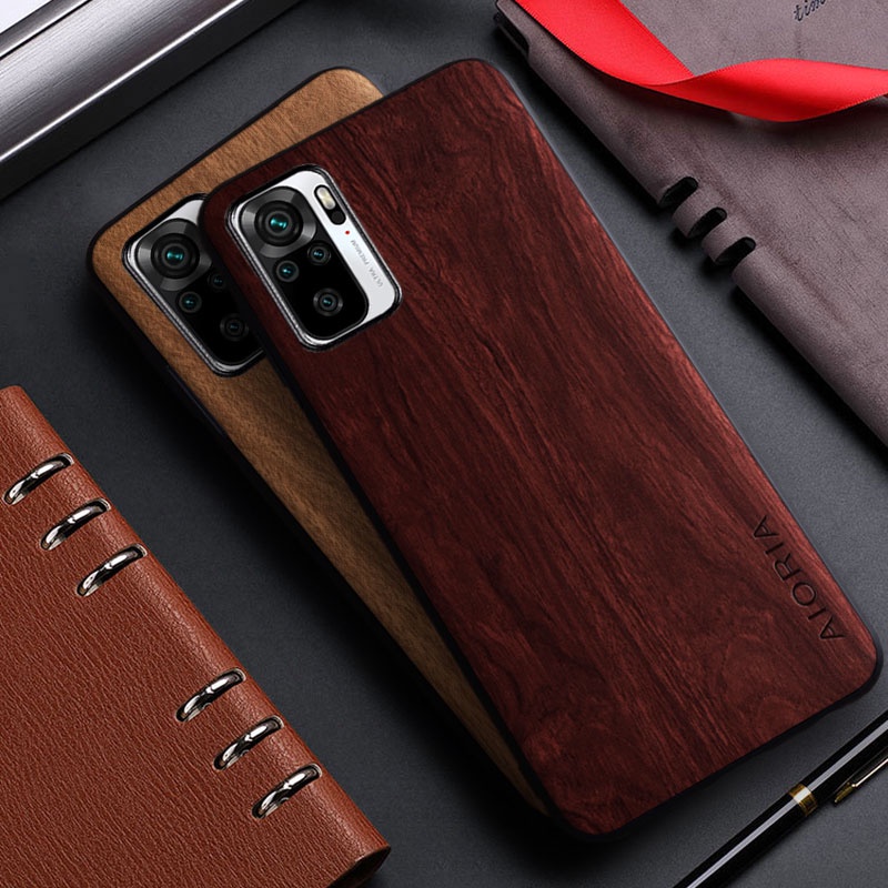 Funda de cuero Xiaomi 12 Pro - Funda a prueba de golpes Patrón de madera