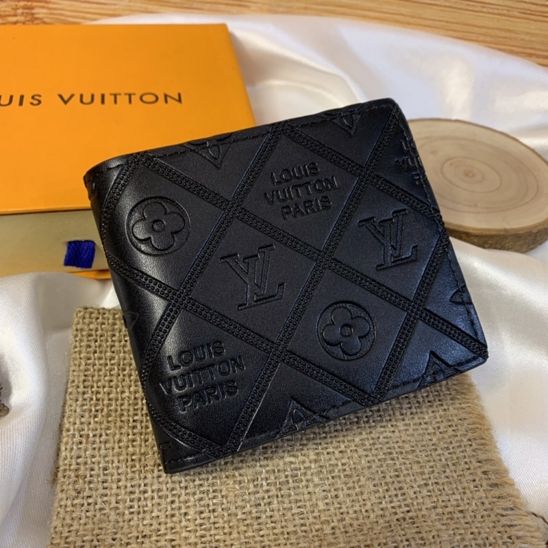 Lv LOUIS VUITTON cartera para hombre importación PREMIUM cartera plegable  bolsa de papel gratis