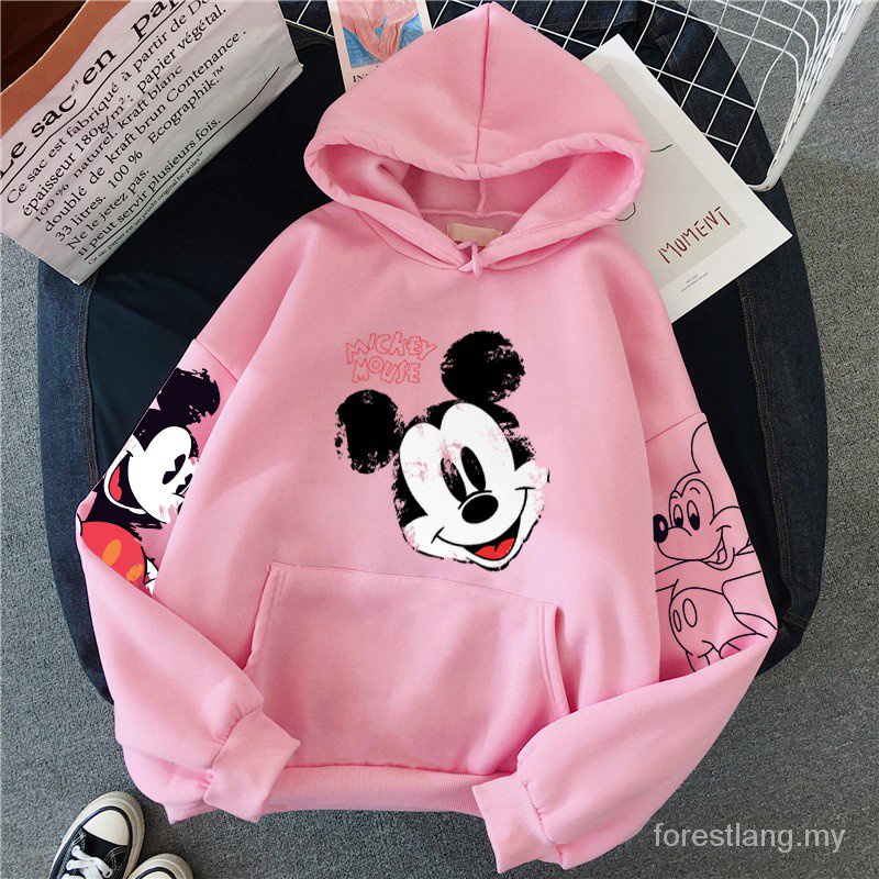 Sudaderas con capucha de Disney para mujer, jerséis de dibujos animados con  letras de Mickey Retro