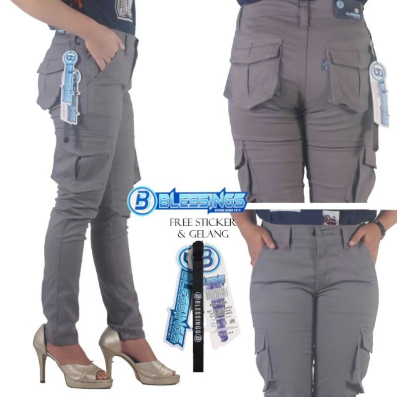 Pantalones casuales mujer - pantalones Cargo mujer - pantalones elásticos -  pantalones de trabajo mujer - pantalones