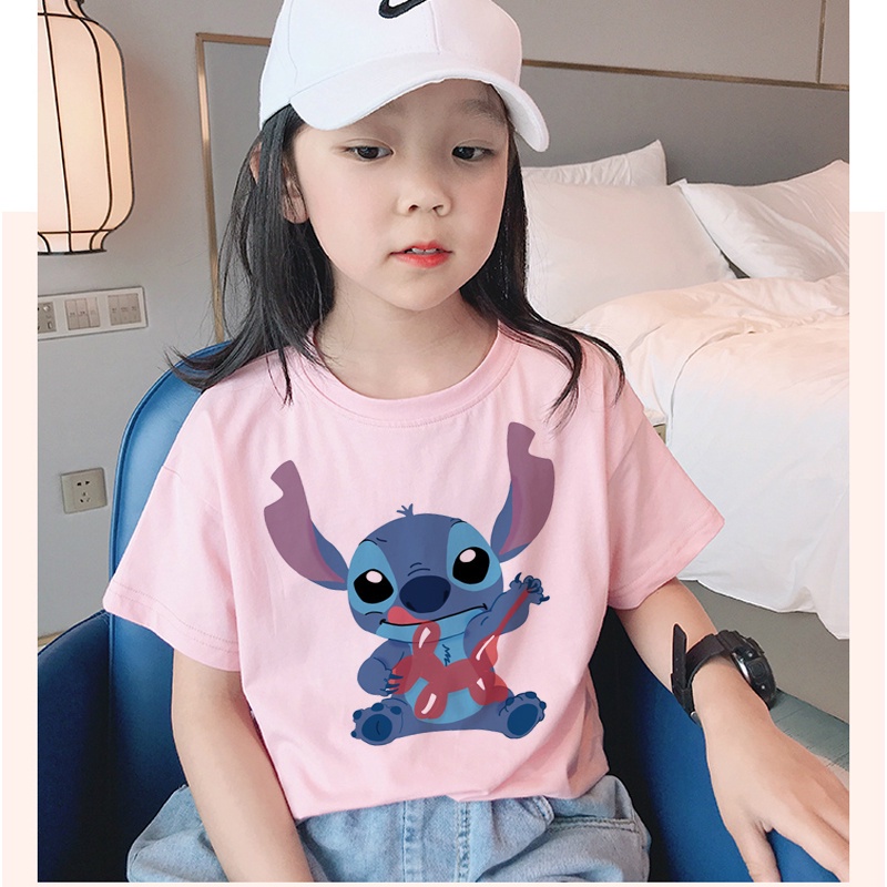 Playera Stitch manga larga para niña