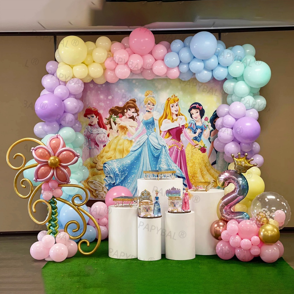 6 Globos Confeti 1 Año Princesa para el cumpleaños de tu hijo