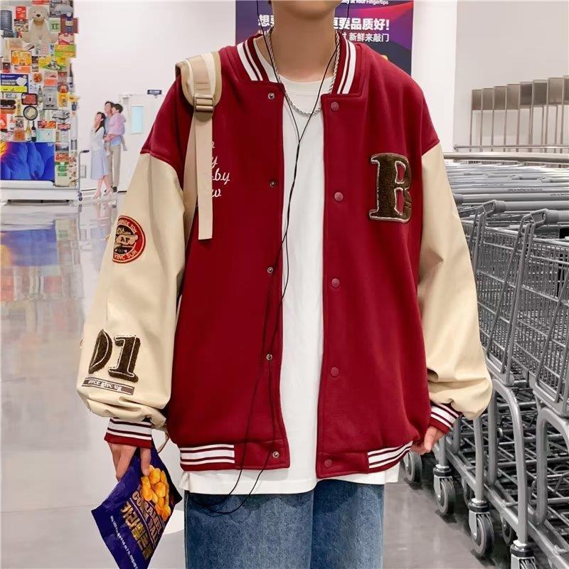 Nuevo Estilo Uniforme De Beisbol Rojo Chaqueta De Los Hombres ins Pareja Todo Combinado De Moda Shopee Colombia