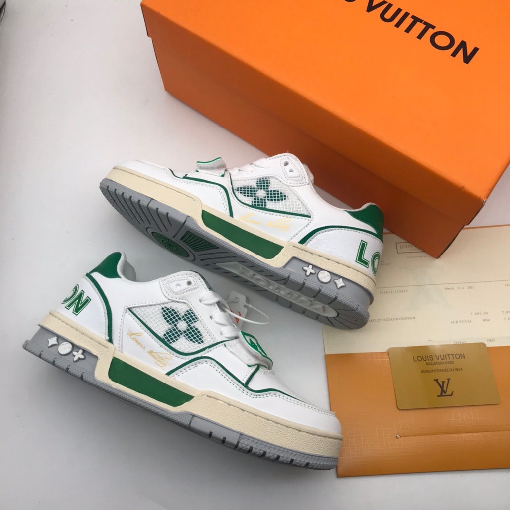 LOUIS VUITTON 100 % Auténticos Zapatos Para Hombres 2022 Nueva Tendencia  Malla Presbicia Impresa Cómodas Zapatillas Casuales