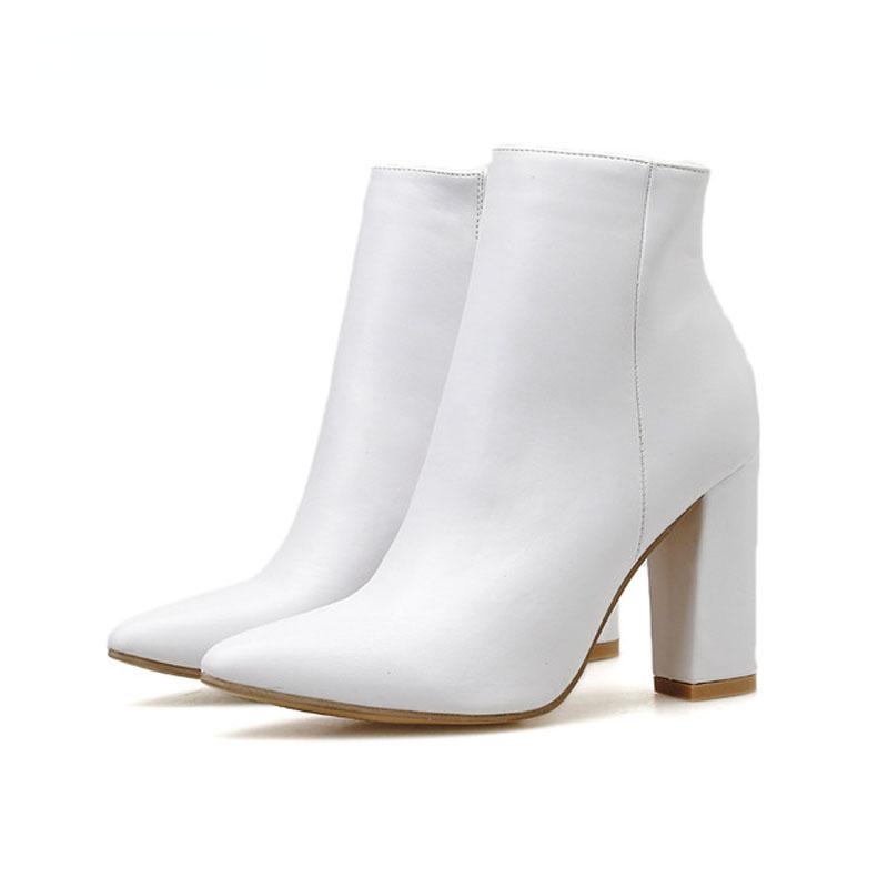 Botas blancas de online tacon