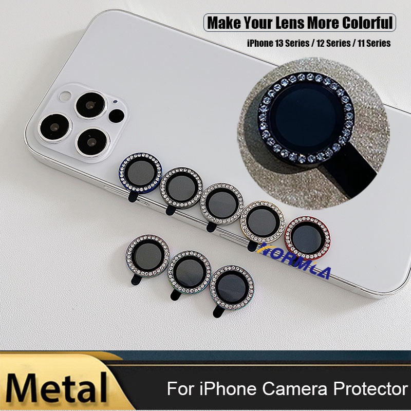 Protector de lente de cámara de diamante para iPhone 13 Pro Max,12