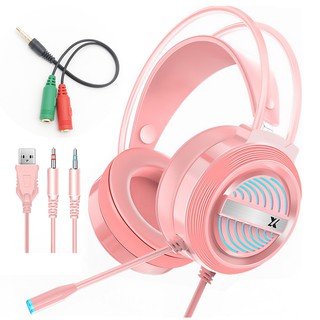 Auriculares para niñas y niños, con cable, auriculares inalámbricos con  cancelación de ruido rosa para niños para la escuela, con luz sobre la  oreja
