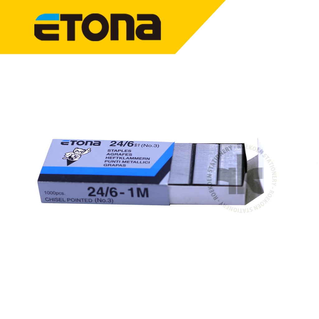 Etona 3a grapas 24/6-1M (24/6) para grapadora HD50