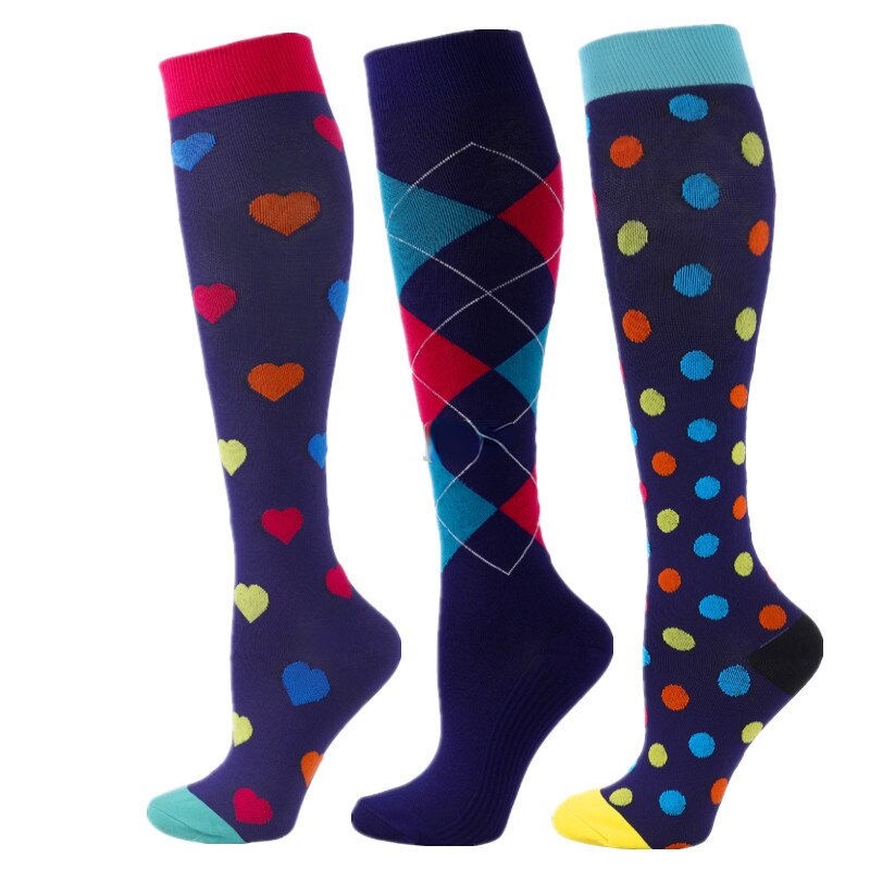 Spot goods 3 pairs / Pack socks of compression pregnancy Women running ...