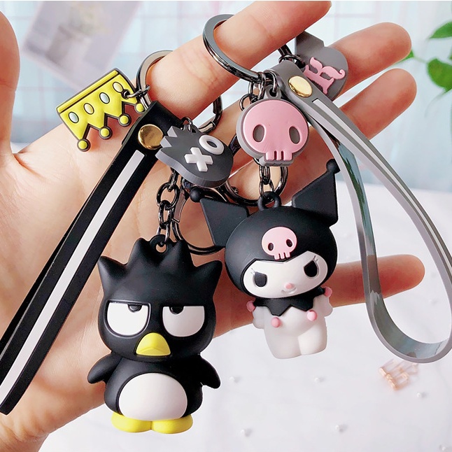 Collier Kuromi Hello Kitty - Cordon Noir, Acier Inoxydable, Neuf Avec étiquettes