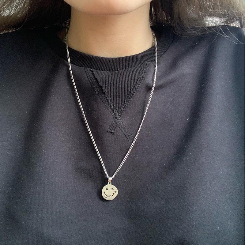 Collar De Garabato Divertido, Collar De Dedo Sonriente, Collares De