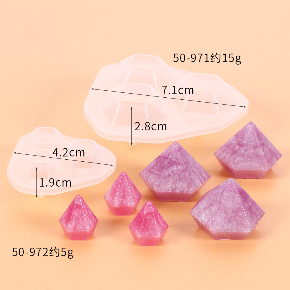 1pc 5 Estilo Moldes Silicona En Forma Diamante Moldes Resina