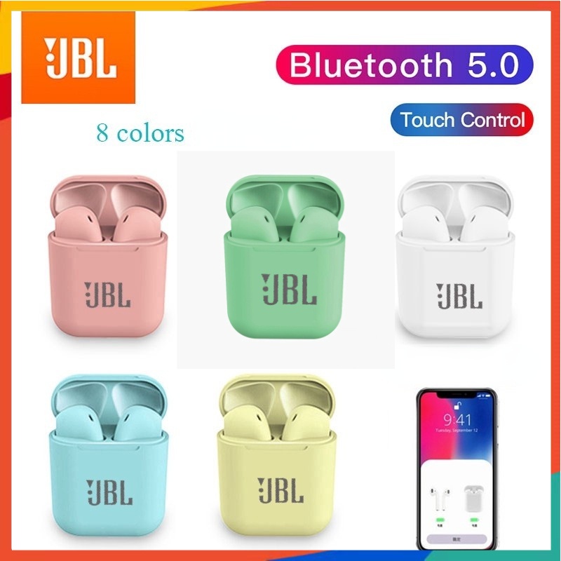 Aud fonos I12 Tws JBL Est reo Con Micr fono Y Carga Inal mbrica Bluetooth 5.0