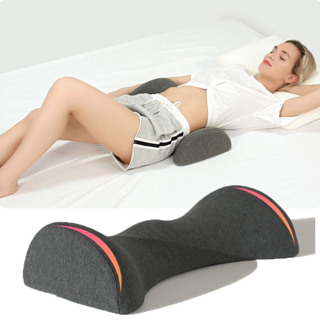 Almohada lumbar, almohada de soporte lumbar almohada de soporte para dormir  almohada de soporte de cama, almohada de espuma lumbar que puede aliviar el  dolor lumbar