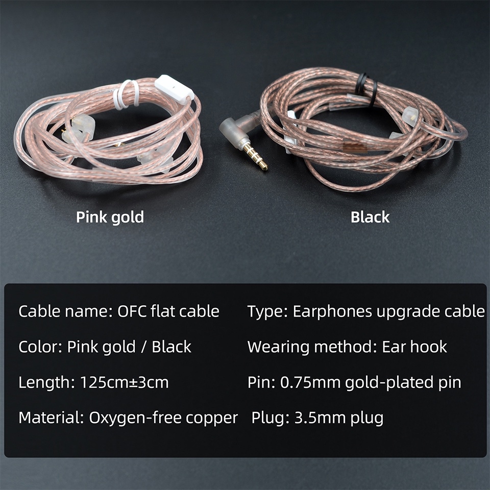 KZ Cable De Actualización Plana De Cobre Sin Oxígeno De Alta Pureza ...