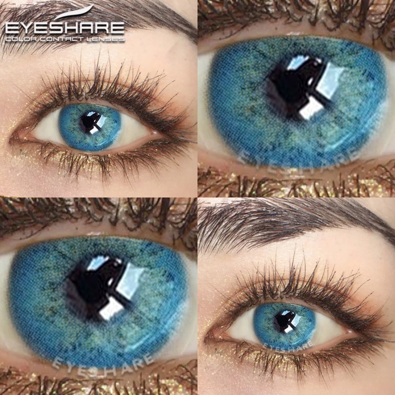 Lentes De Contacto De Colores EYESHARE Eyes 1 Par De Azul Natural Ojos Maquillaje De Belleza Anual