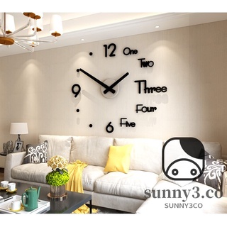 Relojes de pared grandes para decoración de sala de estar, reloj de pared  moderno 3D con números de espejo, calcomanías para decoración del hogar y  la
