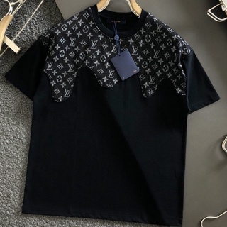 Camiseta LOUIS VUITTON ! Bordado De Algodón Puro Cuello Redondo De Los  Hombres