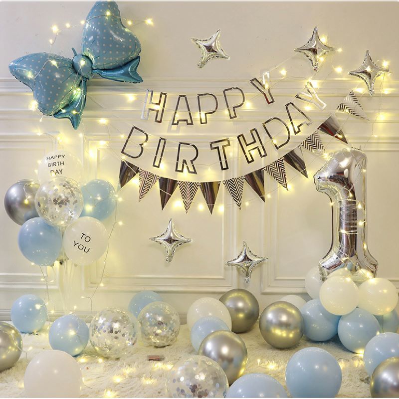 Decoración de globos de cumpleaños para niña de 1 año Globo de