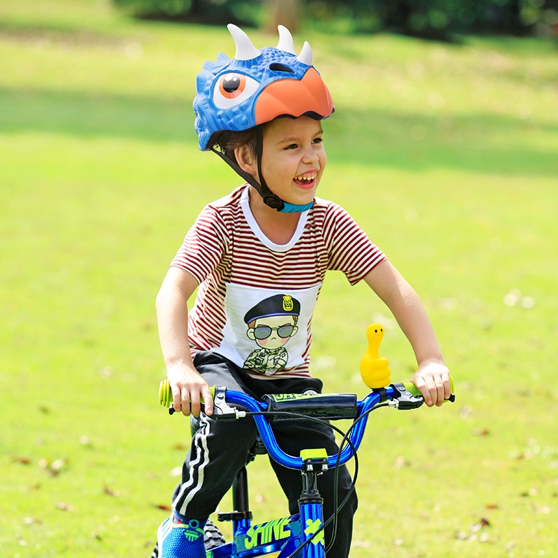 ROCKBROS Bicicleta De Dibujos Animados Casco Para Ninos Ciclismo Deportes Scooter De Seguridad Dinosaurio Accesorios De