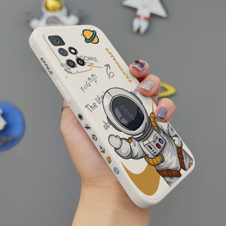 Funda De Teléfono De Astronautas De Contacto Creativo Para Xiaomi Redmi 13C  12C 12 10A 10 10C 5G 4G 2022 Silicona Líquida Con Patrón Lateral