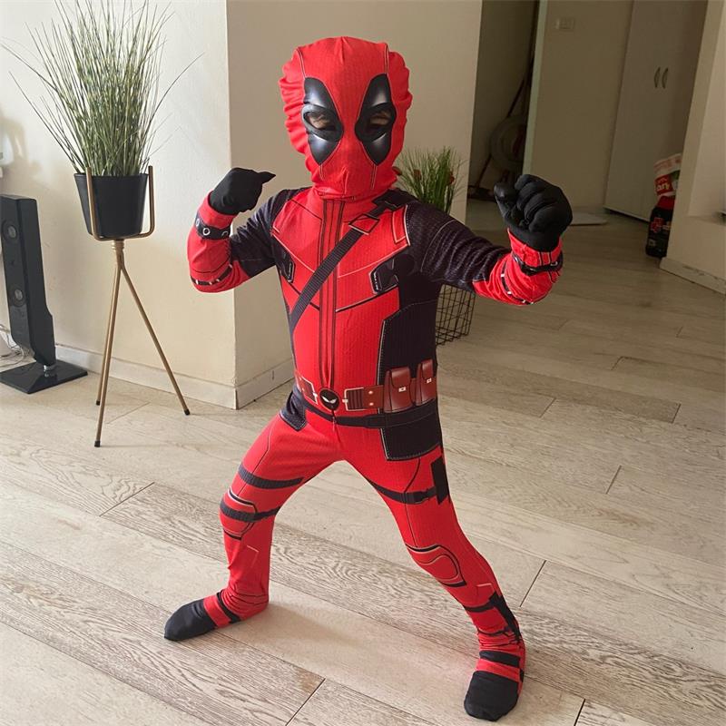 Niños Adultos Deadpool Mono Superhéroe Medias Cosplay Disfraz De Halloween  Fiesta Los Hombres Nuevo