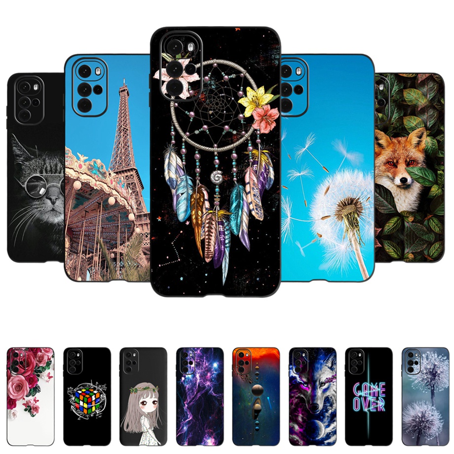 HAOYE Cover Per Motorola Moto G22 – Custodia Hybrid 2 In 1 (TPU + PC), Bumper Antishock, Retro Trasparente, Blu Scuro