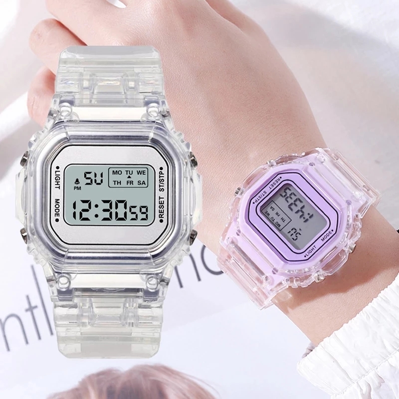 Moda Nuevo Reloj Deportivo Mujer G Impermeable Digital Led Damas